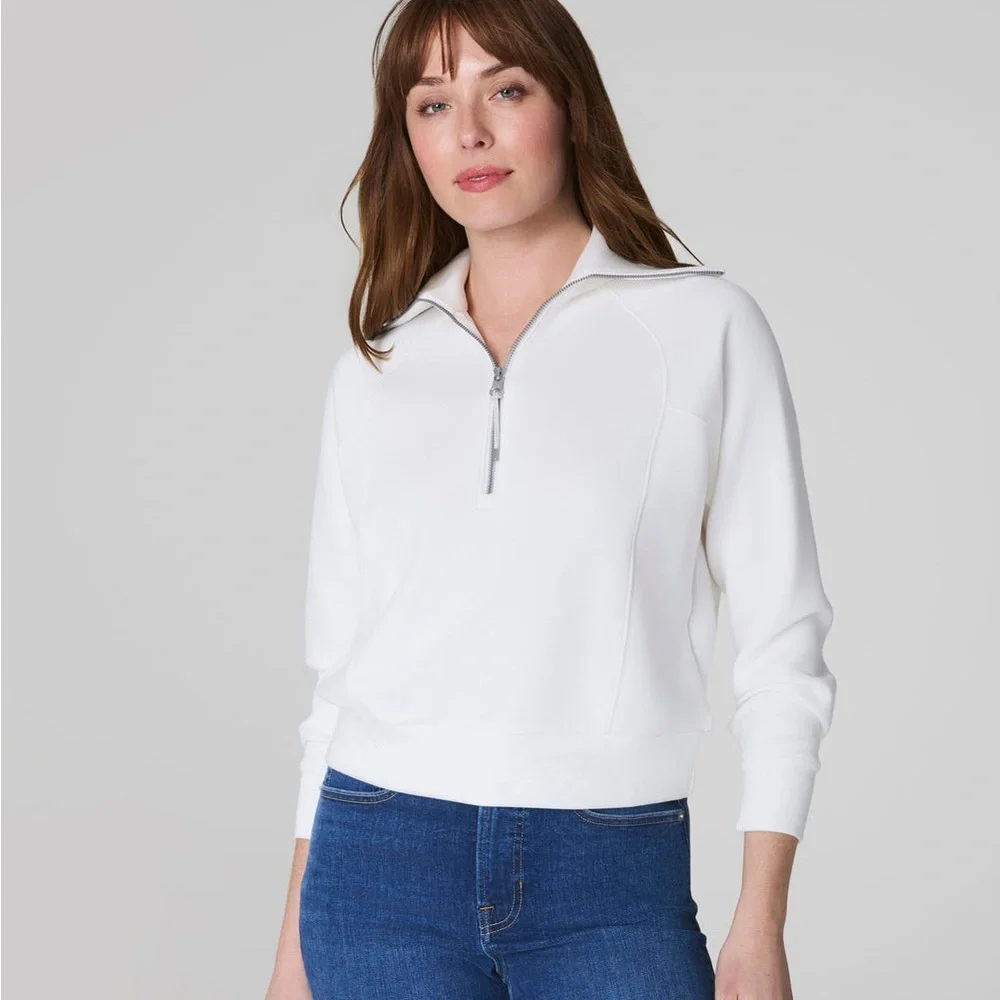 Spanx Air Essentials Half Zip Sweatshirt Small - Picture 1 of 7